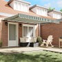 Toldo Retráctil Manual  Verde y Blanco 400x300 cm, Tela de repuesto para toldo  para estructura de 4x3 m Verde y Blanco | Foro24.es | Tu tienda online para hogar, jardín y más Foro24.es