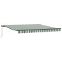 Toldo Retráctil Manual  Verde y Blanco 400x300 cm, Tela de repuesto para toldo  para estructura de 4x3 m Verde y Blanco | Foro24.es | Tu tienda online para hogar, jardín y más Foro24.es