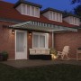 Toldo Retráctil Manual con LED Verde y Blanco 400x300 cm,  Tela de Repuesto para Toldo de 4x3 m Verde y Blanco | Foro24.es | Tu tienda online para hogar, jardín y más Foro24.es