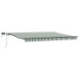 Toldo Retráctil Manual con LED Verde y Blanco 400x300 cm,  Tela de Repuesto para Toldo de 4x3 m Verde y Blanco | Foro24.es | Tu tienda online para hogar, jardín y más Foro24.es