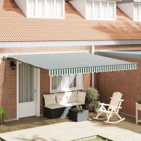 Comprar Toldo Retráctil Automático Verde y Blanco