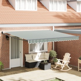 Comprar Toldo Retráctil Manual Verde y Blanco