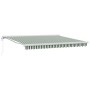 Toldo Retráctil Automático Verde y Blanco 400x300 cm,  Tela de Reemplazo para Toldo 4x3 m Marco Verde y Blanco | Foro24.es | Tu tienda online para hogar, jardín y más Foro24.es