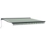 Toldo Retráctil Automático Verde y Blanco 400x300 cm, Tela de Reemplazo para Toldo de 4x3 m Marco Verde y Blanco de , Toldos ...