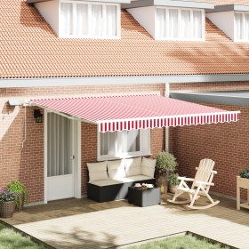 Comprar Toldo retráctil manual con franjas rojas