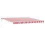 Toldo Retráctil Automático Rayas Rojas y Blancas 400x350 cm | Foro24.es | Tu tienda online para hogar, jardín y más Foro24.es