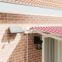 Toldo retráctil manual con franjas rojas y blancas LED 400x350 cm | Foro24.es | Tu tienda online para hogar, jardín y más Foro24.es