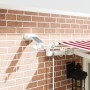 Toldo Retráctil Automático con LED A Rayas Rojas y Blancas 400x350 cm de , Toldos - Ref: Foro24-3330754, Precio: 605,75 €, De...
