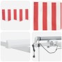 Toldo Retráctil Automático con LED A Rayas Rojas y Blancas 400x350 cm de , Toldos - Ref: Foro24-3330754, Precio: 605,75 €, De...