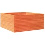 Jardinera de madera maciza pino marrón cera 100x100x46 cm en Macetas y jardineras | Comprar online en Foru.es