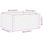 Jardinera de madera maciza pino marrón cera 100x100x46 cm en Macetas y jardineras | Comprar online en Foru.es