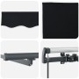Toldo Retráctil Manual  con LED Negro 400x350 cm, Tela de Repuesto para Toldo  para Estructura de 4x3.5 m Negra | Foro24.es | Tu tienda online para hogar, jardín y más Foro24.es