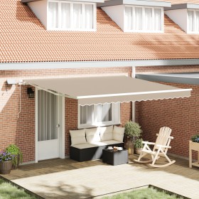 Comprar Toldo Retráctil Manual con LED Beige