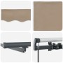 Toldo Manual Retráctil con LED Beige 400x350 cm,  Tela de Reemplazo para Toldo de 4x3.5 m Beige | Foro24.es | Tu tienda online para hogar, jardín y más Foro24.es