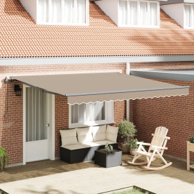 Toldo Retráctil Automático Beige 400x350 cm, Tela de Reemplazo para Toldo de 4x3.5 m Beige de , Toldos - Ref: Foro24-3330789,...