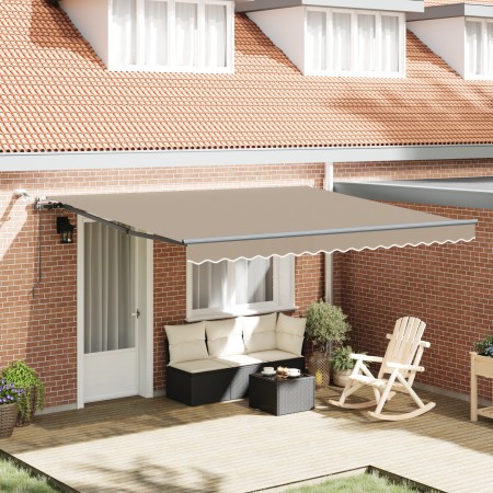 Toldo Retráctil Automático con LED Beige 400x350 cm, Tela de Repuesto para Toldo  para marco de 4x3.5 m Beige | Foro24.es | Tu tienda online para hogar, jardín y más Foro24.es
