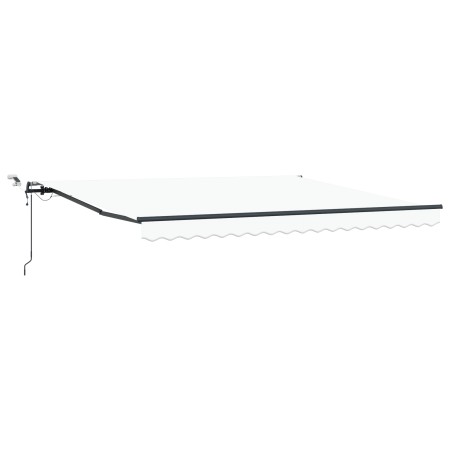 Toldo Retráctil Automático  con LED Blanco 400x350 cm, Tela de Reemplazo  para Marco 4x3.5 m Blanco | Foro24.es | Tu tienda online para hogar, jardín y más Foro24.es