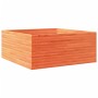 Jardinera de madera maciza de pino marrón cera 110x110x46 cm en Macetas y jardineras | Comprar online en Foru.es