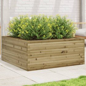Jardinera de madera de pino impregnada 110x110x46 cm en Macetas y jardineras | Comprar online en Foru.es