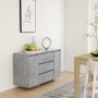 Aparador con 3 cajones contrachapado gris hormigón 120x41x75 cm de vidaXL, Aparadores - Ref: Foro24-809615, Precio: 125,76 €,...