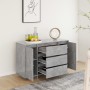 Aparador con 3 cajones contrachapado gris hormigón 120x41x75 cm de vidaXL, Aparadores - Ref: Foro24-809615, Precio: 125,76 €,...