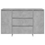 Aparador con 3 cajones contrachapado gris hormigón 120x41x75 cm de vidaXL, Aparadores - Ref: Foro24-809615, Precio: 125,76 €,...