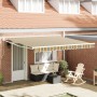 Toldo Retráctil Manual  Verde y Blanco 400x350 cm, Tela de Reemplazo para Toldo  para Marco de 4x3.5 m Verde y Blanco | Foro24.es | Tu tienda online para hogar, jardín y más Foro24.es