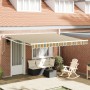 Toldo Manual Retráctil  con LED Verde y Blanco 400x350 cm, Tela de Repuesto para Toldo  de Marco 4x3.5 m Verde y Blanco | Foro24.es | Tu tienda online para hogar, jardín y más Foro24.es