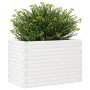 Jardinera de madera maciza de pino blanca 70x40x46 cm en Macetas y jardineras | Comprar online en Foru.es