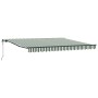 Toldo Retráctil Automático  Verde y Blanco 400x350 cm, Tejido de repuesto para el toldo  con marco de 4x3.5 m Verde y Blanco | Foro24.es | Tu tienda online para hogar, jardín y más Foro24.es