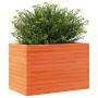 Jardinera de madera maciza de pino marrón cera 70x40x46 cm en Macetas y jardineras | Comprar online en Foru.es