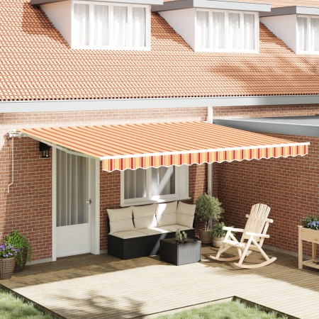 Toldo Retráctil Automático Amarillo y Naranja 450x300 cm | Foro24.es | Tu tienda online para hogar, jardín y más Foro24.es
