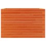Jardinera de madera maciza de pino marrón cera 70x40x46 cm en Macetas y jardineras | Comprar online en Foru.es