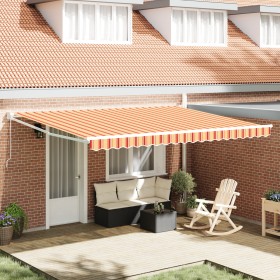 Comprar Toldo Retráctil Manual Amarillo y Naranja