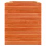 Jardinera de madera maciza de pino marrón cera 70x40x46 cm en Macetas y jardineras | Comprar online en Foru.es