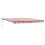 Toldo Retráctil Automático con LED Rayado Rojo y Blanco 450x300 cm | Foro24.es | Tu tienda online para hogar, jardín y más Foro24.es