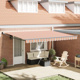 Comprar Toldo Manual Retráctil Rayas Multicolores