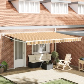 Comprar Toldo Retráctil Manual Rayas Multicolores