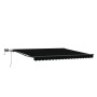 Toldo Retráctil Manual  con LED Negro 450x300 cm, Tela de Reemplazo para Toldo  de 4.5x3 m Negro | Foro24.es | Tu tienda online para hogar, jardín y más Foro24.es