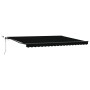 Toldo Retráctil Automático  con LED Negro 450x300 cm, Tela de Reposición para Toldo  para Marco de 4.5x3 m Negro | Foro24.es | Tu tienda online para hogar, jardín y más Foro24.es