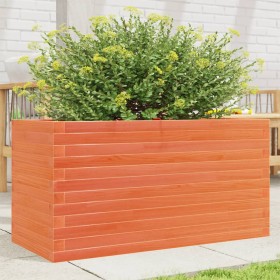 Jardinera de madera maciza pino marrón cera 90x40x46 cm en Macetas y jardineras | Comprar online en Foru.es