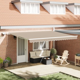 Comprar Toldo Retráctil Manual con LED Beige