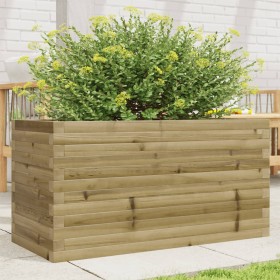 Jardinera de madera de pino impregnada 90x40x46 cm en Macetas y jardineras | Comprar online en Foru.es