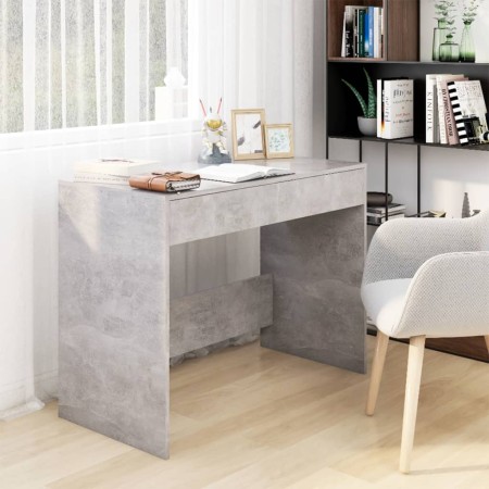 Escritorio de madera contrachapada gris hormigón 101x50x76,5 cm de vidaXL, Escritorios - Ref: Foro24-809561, Precio: 74,15 €,...