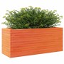 Jardinera de madera maciza de pino marrón cera 110x40x46 cm en Macetas y jardineras | Comprar online en Foru.es