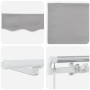 Toldo Manual Retráctil con Luz LED Gris Claro 450x300 cm,  Tela de Repuesto para Toldo de 4,5x3 m Marco Gris Claro | Foro24.es | Tu tienda online para hogar, jardín y más Foro24.es