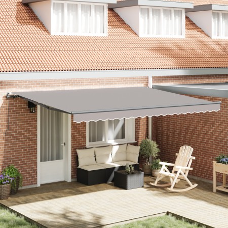 Toldo Manual Retráctil  Gris Claro 450x300 cm, Tela de Reemplazo para Toldo  4.5x3 m Marco Gris Claro | Foro24.es | Tu tienda online para hogar, jardín y más Foro24.es