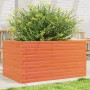 Jardinera de madera maciza pino marrón cera 90x60x46 cm en Macetas y jardineras | Comprar online en Foru.es