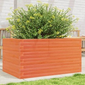 Jardinera de madera maciza pino marrón cera 90x60x46 cm en Macetas y jardineras | Comprar online en Foru.es
