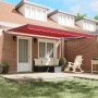 Toldo Retráctil Automático  Rojo 450x300 cm, Tejido de Repuesto para Toldo  de 4.5x3 m Rojo | Foro24.es | Tu tienda online para hogar, jardín y más Foro24.es